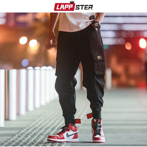 LAPPSTER Japanese Streetwear Pockets Cargo Pants Men 2020 Overalls Mens Hip Hop Joggers Pants Male Ankel-lengthe Sweaptpants 5XL