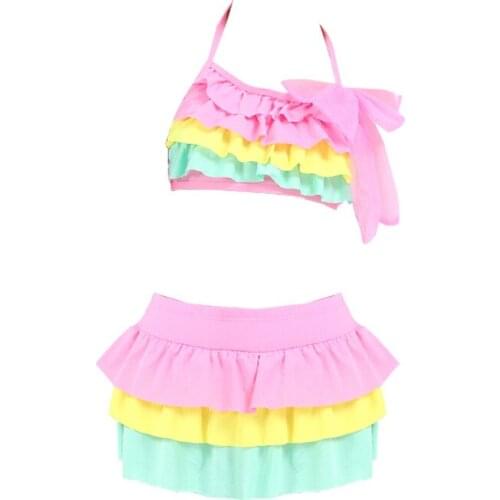 Girls' swimsuits, cute girls' skirts, 0-6 years old childrens Korean style Western-style girls' swimwear XYY-166