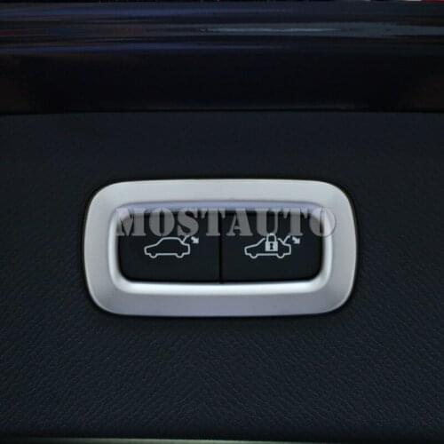 For VOLVO XC90 Stainless Rear Trunk Switch Frame Cover Trim 2016-2020 1pcs Car Accessories Interior Car Decor Car Trim