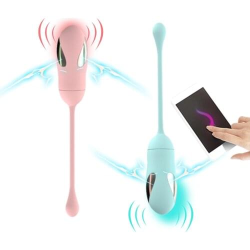 Electro shock 8 speed vibration Smart Kegel Exercise remote control silicone egg G spot ben wa ball vagianal Sex Toy for women