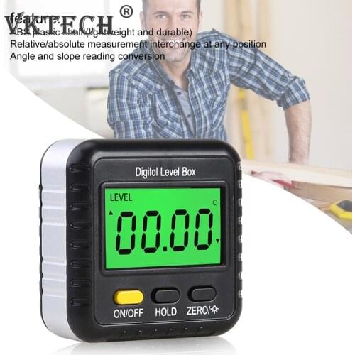 Electronic Protractor 360 Degree Digital Inclinometer ABS Plastic Shell Angle Bevel Box Gauge Meter Detector Measuring Tools