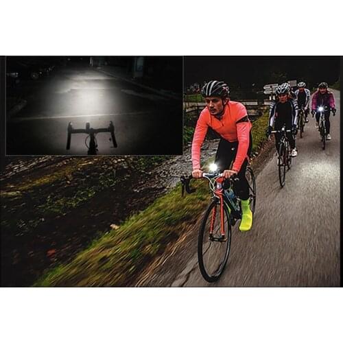 ENFITNIX Bicycle headlight handlebar flashlight night ride safety strong light USB Rechargeable Touch Slide Control Waterproof