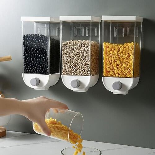 1000/1500 ml hanging whole grains keep container seal pot rice bean grain oatmeal distributor in the kitchen storage containers