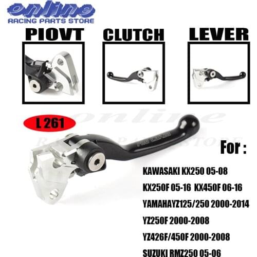 Left CNC Pivot Brake Clutch Lever For YAMAHA YZ125/250 YZ250F YZ426F/450F KAWASAKI KX250/450F FOR SUZUKI RMZ250 pit dirt bike