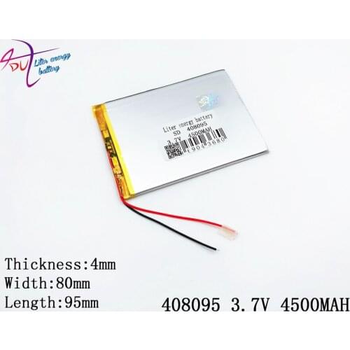 Best battery brand The New 408095 3.7V 4500MAH 387895 Li-ion Tablet pc battery For 7,8,9 inch tablet PC Polymer lithiumio