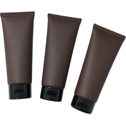 100ml Matte Cosmetic Sample Tube Makeup Squeeze Sub-bottling Black Packaging Containers Emulsion Lotion Hose 50pcs/lot
