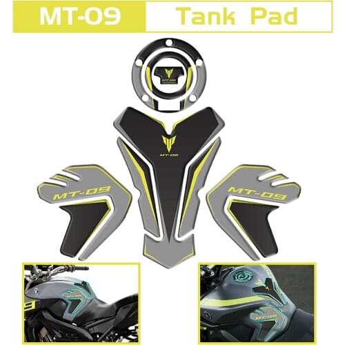 Motorcycle 3D Gel Fuel Tank Pad Sticker Tank Pad Sticker Pad Side Gas Knee Grip Protector For YAMAHA MT 09 mt09