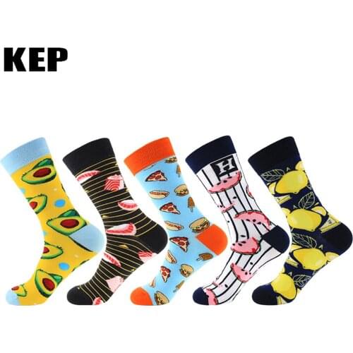 Men Socks Winter Fashion Creative Combed Cotton Socks Funny Harajuku Happy Socks Women Street Trend Hip Hop Couple Trend Style