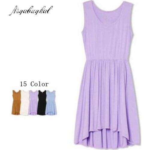 New 2020 Summer women Brand Cotton dress,plus size asymmetrical beach dresses,comfortable modal party dress big size XS-5XL 6XL