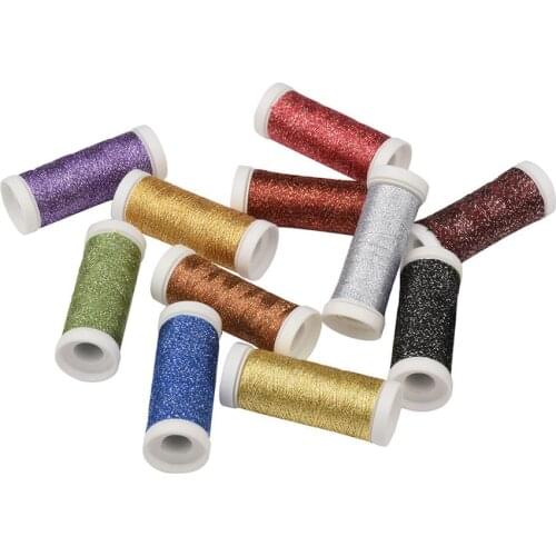 New Simthread Metallic embroidery thread for hand embroidery or machine embroidery 12 colors sewing thread kit