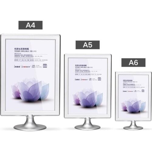 A6 Plastic Acrylic Sign Holde Double Sided Clear Sign Holder For Table Top Display Restaurant Menu Electronic Product Display