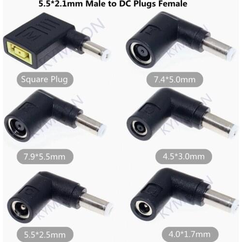 DC Power plug connector 5.5x2.5 7.9x0.5 7.4x5.0 4.5x3.0 4.0x1.7 mm DC female Adapter Connector to 5.5*2.1mm male