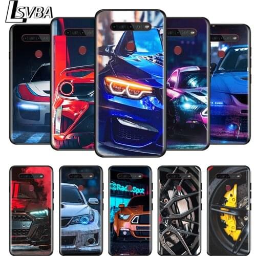 Luxury Car Line Art For LG G8 V30 V35 V40 V50 V60 Q60 K40S K50S K41S K51S K61 K71 K22 K31 K42 K92 ThinQ Black Soft Phone Case