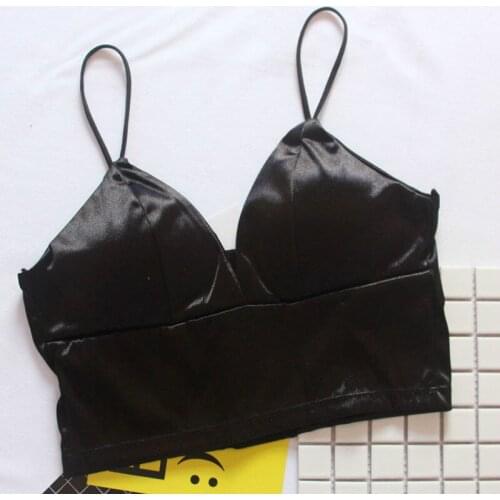 Yasemeen Sexy Trending Satin Bras Sexy Push Up Womens Underwear Invisible Bra Sexy Satin Brassiere Solid Color Fashion Lingerie