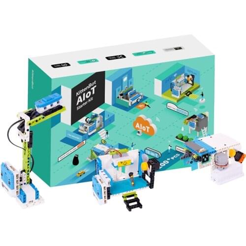 KittenBot PowerBrick AIOT Starter Kit Building Block for Micro:bit Python Scratch 3.0 Kittenblock, IOT cloud service interaction