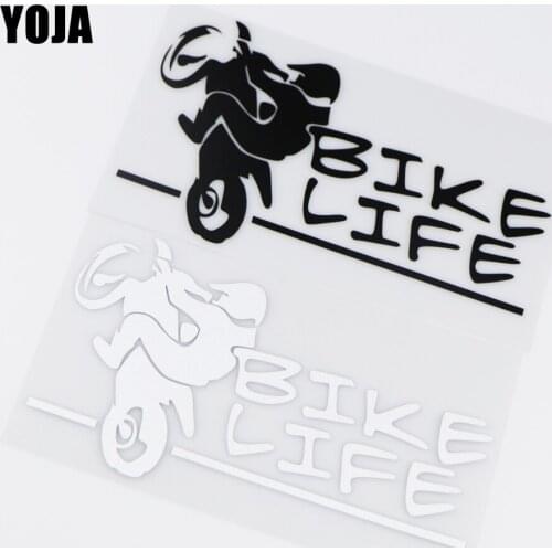 YOJA 17X10.3CM BIKE LIFE Car Sticker Decor Interesting Cartoon Vinyl Decal ZT2-0129