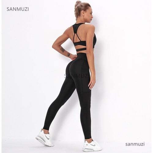 Womens Sportswear Yoga Set Workout Clothes Athletic Wear Sports Gym Legging Seamless Fitness Bra Crop Top Long Sleeve Yoga Suit