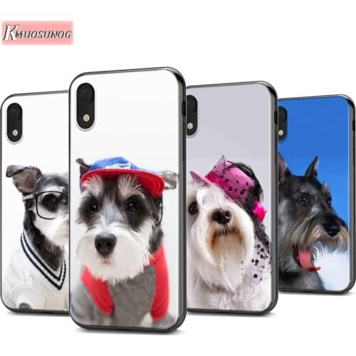 Animal Miniature Schnauzer Silicone Cover For Apple IPhone 12 Mini 11 Pro XS MAX XR X 8 7 6S 6 Plus 5S SE Phone Case