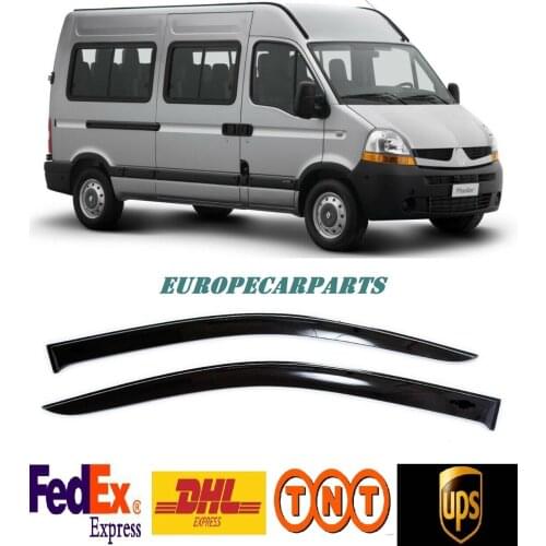 For Renault Master 1998-2009 Side Window Visors Sun Rain Guard Vent Deflectors 2 pieces