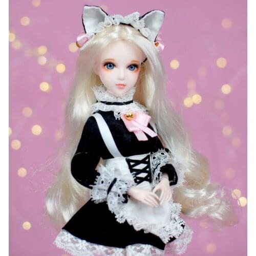 28cm painted makeup Plastic girl doll jointed movable body doll