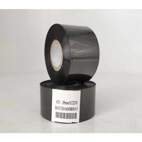 35x122m hot stamping coding machine Black color hot coding ribbon