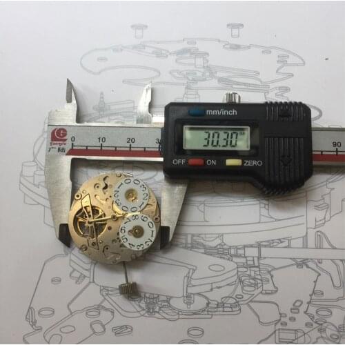 Watch accessories domestic movement ST2525 movement 5 pin 12 calendar 2525 carved movement