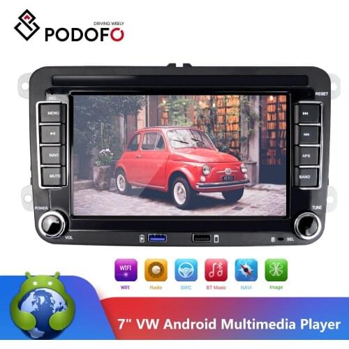 Podofo Car Player Autoradio 7" VW Android Car Multimedia Player Auto Radio Stere GPS Navigation Bluetooth TWO USB PORT FM Radio