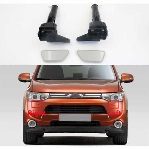 Car Front Bumper Headlamp Headlight Washer Sprayer Nozzle Pump Jet with Cover Cap For Mitsubishi Outlander 2013 2014 2015