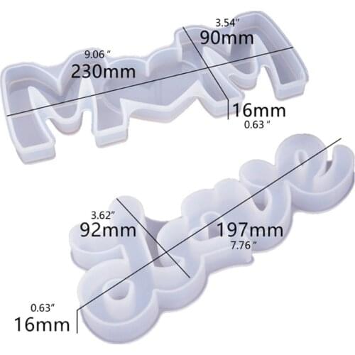DIY Large Mom Love Letter Pendant Resin Mold Mother 's Day Love Sign Word Mold A0NF