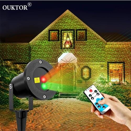 Moving Christmas Laser Projector Lights Outdoor Waterproof Fairy Sky Star Stage Spotlight Showers Garden Lawn Light DJ RGB Light