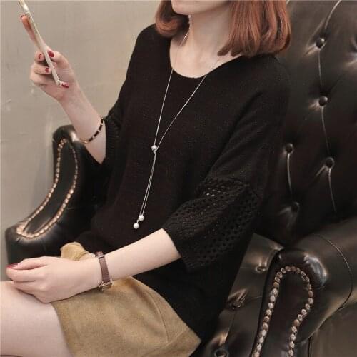 Jumper Oohclothing New Round Collar Ice Sleeve Girl Render Unlined Upper Garment With Sweater Coat Spring And Summer Clothes