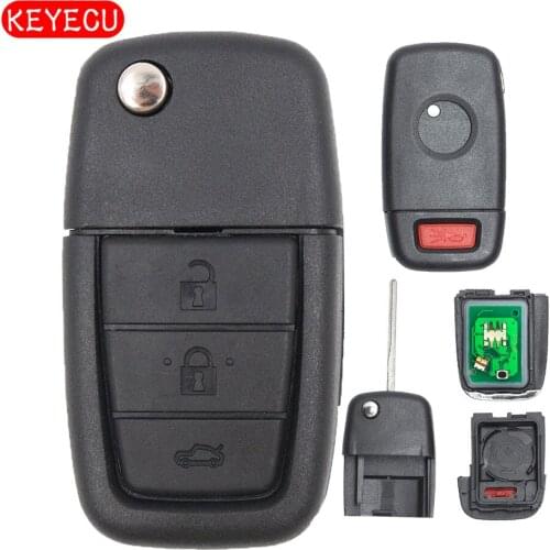Keyecu Flip Remote Car Key Fob 3+1 Button 315MHz CAN ID46 Chip for Pontiac G8 2008-2009 FCC ID: OUC6000083