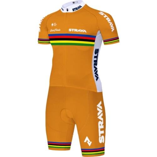 Strava cycling skinsuit ​2021 20D gel triathlon suit men ropa ciclista quick dry uniforme ciclismo Summer maglia ciclismo uomo