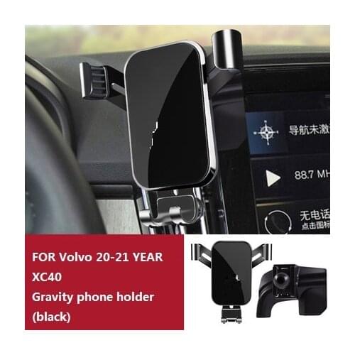 Metallic Car Phone Holder Air Vent Mount Clip Clamp Car Phone Holder for Volvo XC60 XC40 XC90 Accessories 2015 to 2021 year
