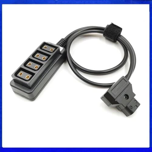 Soft Flexible Cable Anton Bauer DTAP plug power out to 4 D-tap Female splitter Cable, D-tap fourway splitter