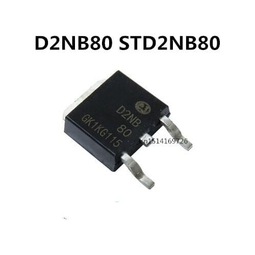 Original 5PCS/ D2NB80 STD2NB80 TO-252 800V 1.9A