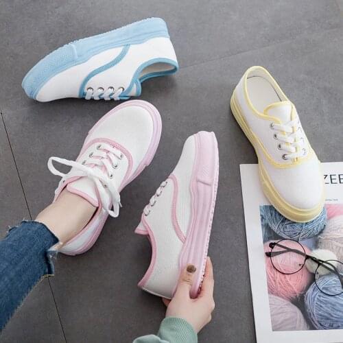 Candy Canvas Shoes 2009 Spring and Summer New Korean Version Baidan Sports Shoes Female Lovely Students Running Board Shoes