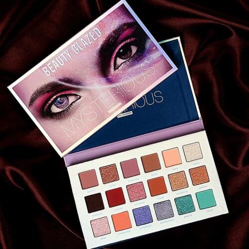 Pigment Smoky Eye Shadow Pallete Waterproof Powder Cosmetics Nude Shining Eyeshadow Matte Makeup Glitter