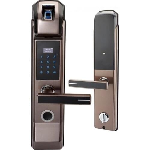 Semicontor Fingerprint Sensor Biometric Fingerprint Door Lock for Wooden and Metal Door with Alarm Function