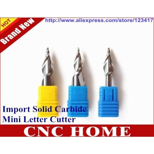 New Arrival 2pcs 2F*1.5Tip*30Degree*22C*12Shank Mini Letter Cutter/Mini Letter Cutting Tools/Acrylic Smaller Letter Cutting Bits