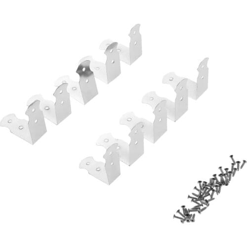 DRELD 10Pcs Silver Corner Protector Box Scrapbook Album Decorative Protector Cover For Jewelry Box Furniture Hardware 42*18mm