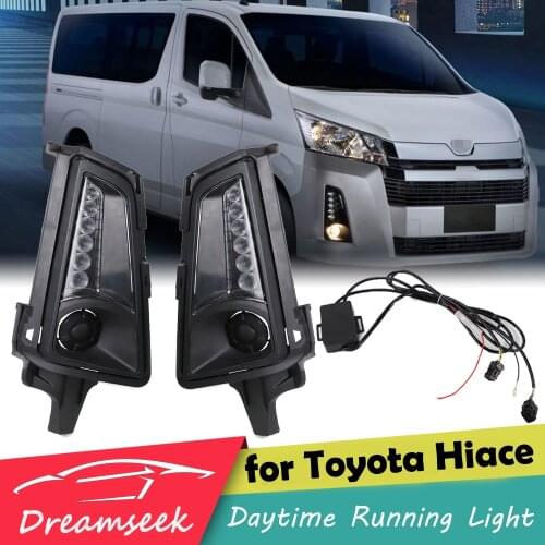 LED DRL Day Light for Toyota Hiace Commuter GL H300 2019+ Daytime Running Light with Dynamic Sequential Turn Signal