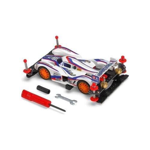 TAMIYA Mini 4WD Racer Model Car Planning Version MA Chassis White Arrow With Upgrade Kit 18647 Spot Racing-car