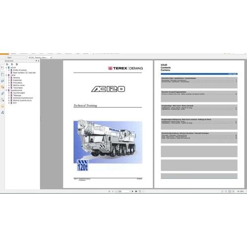 Terex Demag Mobile & Crawler Crane Part Manual, Operator & Maintenance Manual, Service Manual DVD