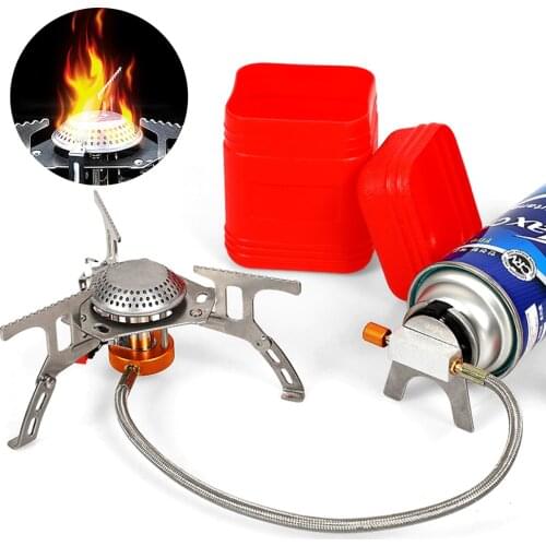 3500W Ultralight Portable Camping Stove with Storage Case for Outdoor Backpacking Hiking Camping Equipment Wood Stove Gas Burner