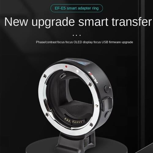 Viltrox-auto focus lens, adapter with oled screen, complete frame for canon eos ef, lens for sony e, a9, a7ii mount camera
