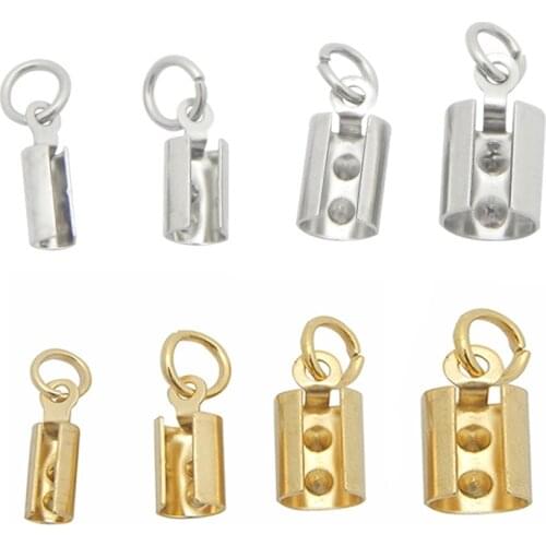 1 Pack/lot Gold Color Stainless Steel Clasps Hole Size 2.4mm/3.5mm/4.5mm/6mm with Circle Connectors Fit Bracelet Jewelry Making