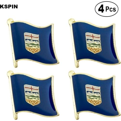 ALBERTA Flag Pin Lapel Pin Badge Brooch Icons 4pcs