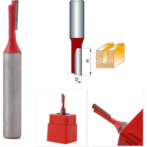 1/4" Shank 1/8" Blade Carbide Single Flute Tipped Straight Router Bit Cutter New