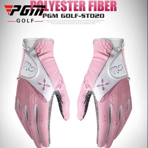 1Pair Pgm Golf Gloves Women Left Right Hand Gloves Non-Slip Ladies Breathable Golf Gloves Sport Golf Accessories D0514